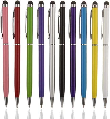 Bisen [10-Pack] Stylus Pen, מסך מגע אוניברסלי 2 ב -1 חרט עם עט כדורים לטאבלטים סמארטפון ipad iPhone iPod Samsung